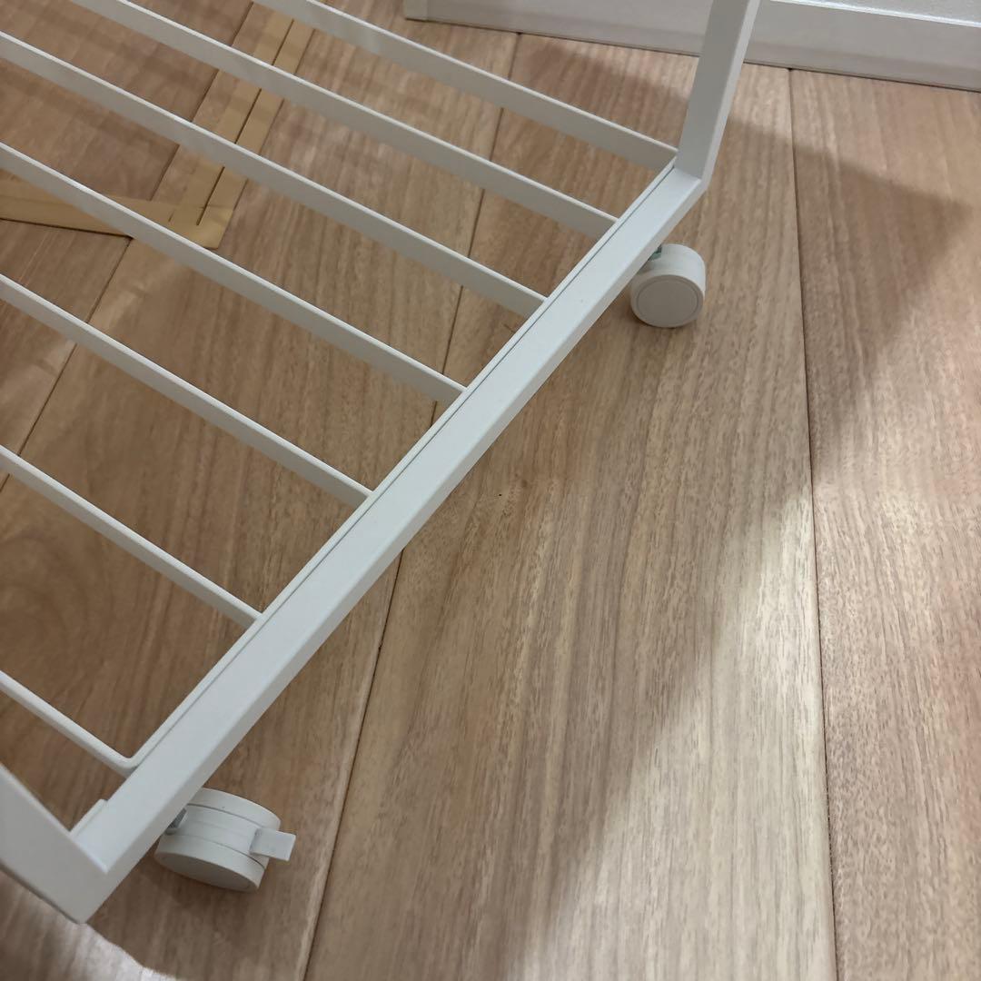 tower 山崎実業 蓋付き目隠し分別ダストワゴン ゴミ箱　3分別　ホワイト