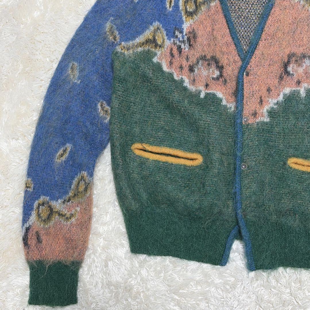 TOGA PULLA モヘア　ジャガードニット　カーディガン　総柄