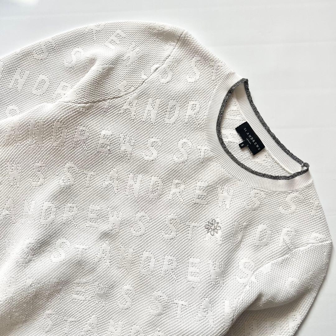 St ANDREWS セントアンドリュース　ニット　セーター　ゴルフ　S 総柄