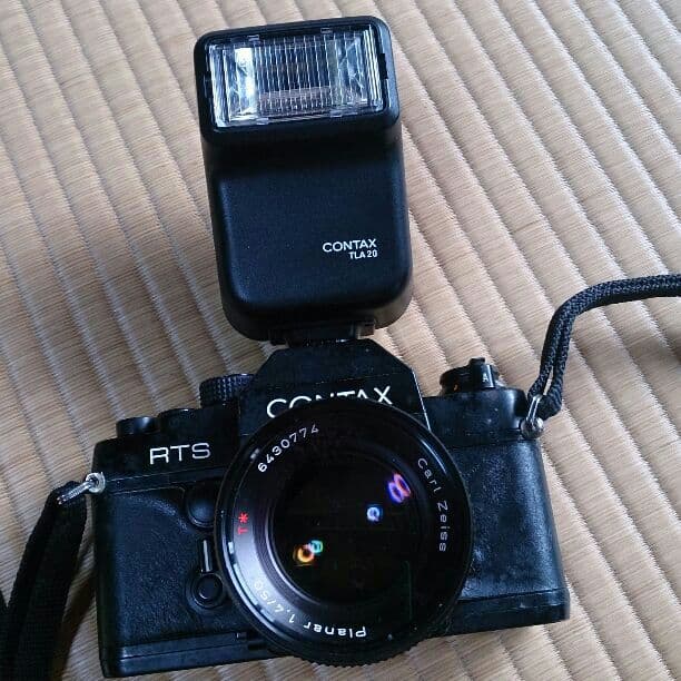 レア物 コンタックス フラッシュ付 RTS レンズ Carl Zeiss装着
