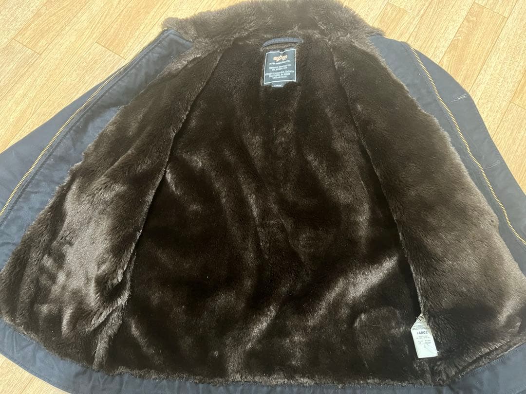 【極美品】ALPHA INDUSTRIESミリタリージャケット Lサイズブラック