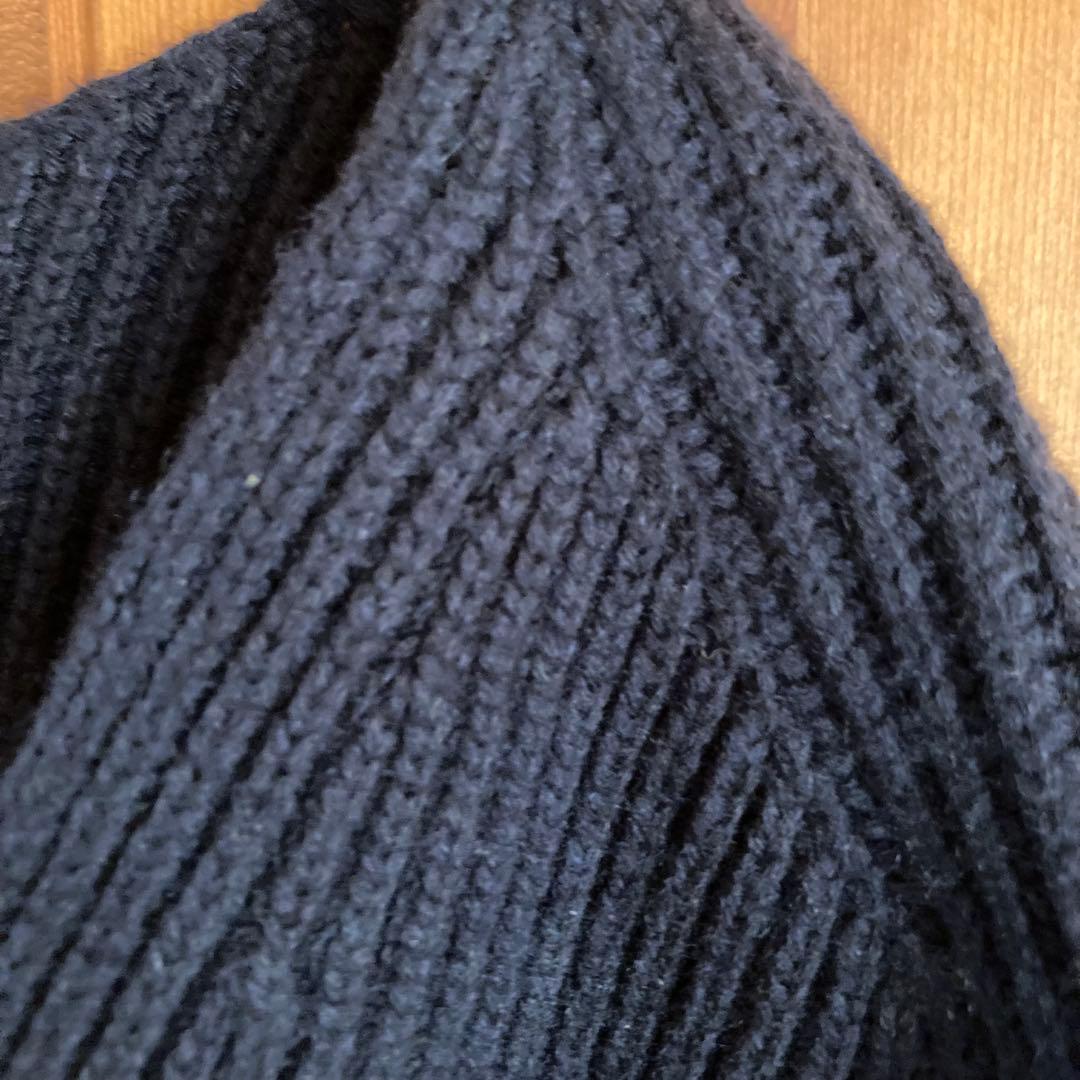 Drawer ドゥロワー Vネック ニット　ベスト　カシミヤ　ネイビー