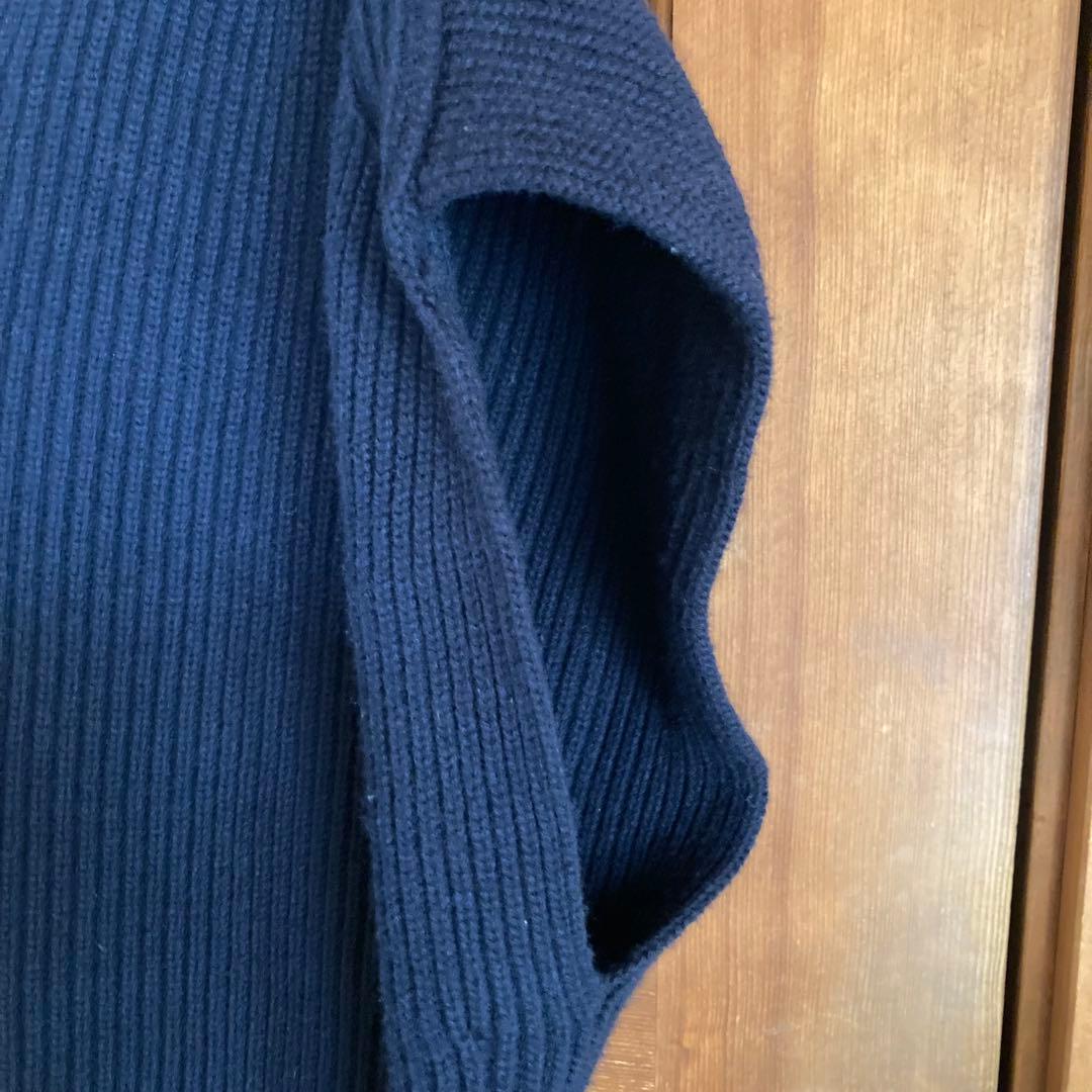 Drawer ドゥロワー Vネック ニット　ベスト　カシミヤ　ネイビー