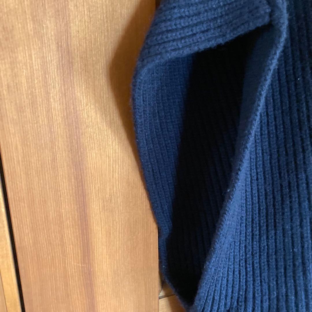 Drawer ドゥロワー Vネック ニット　ベスト　カシミヤ　ネイビー