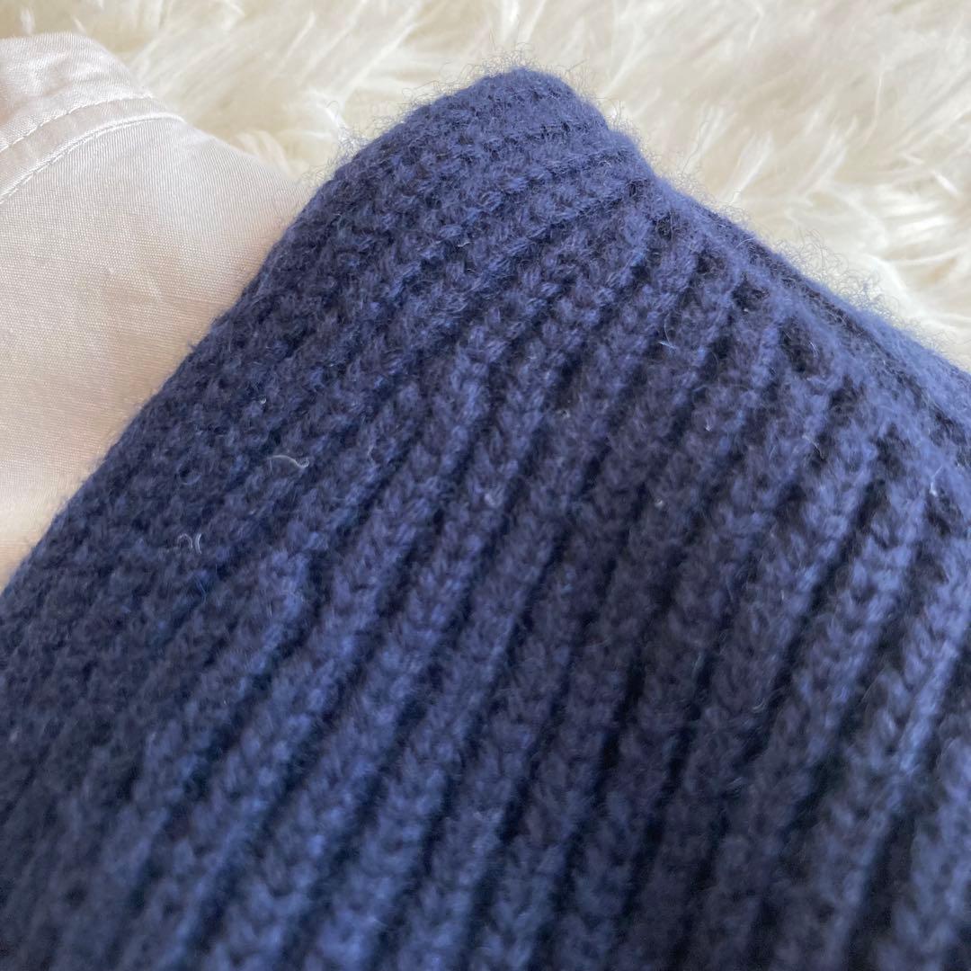 Drawer ドゥロワー Vネック ニット　ベスト　カシミヤ　ネイビー