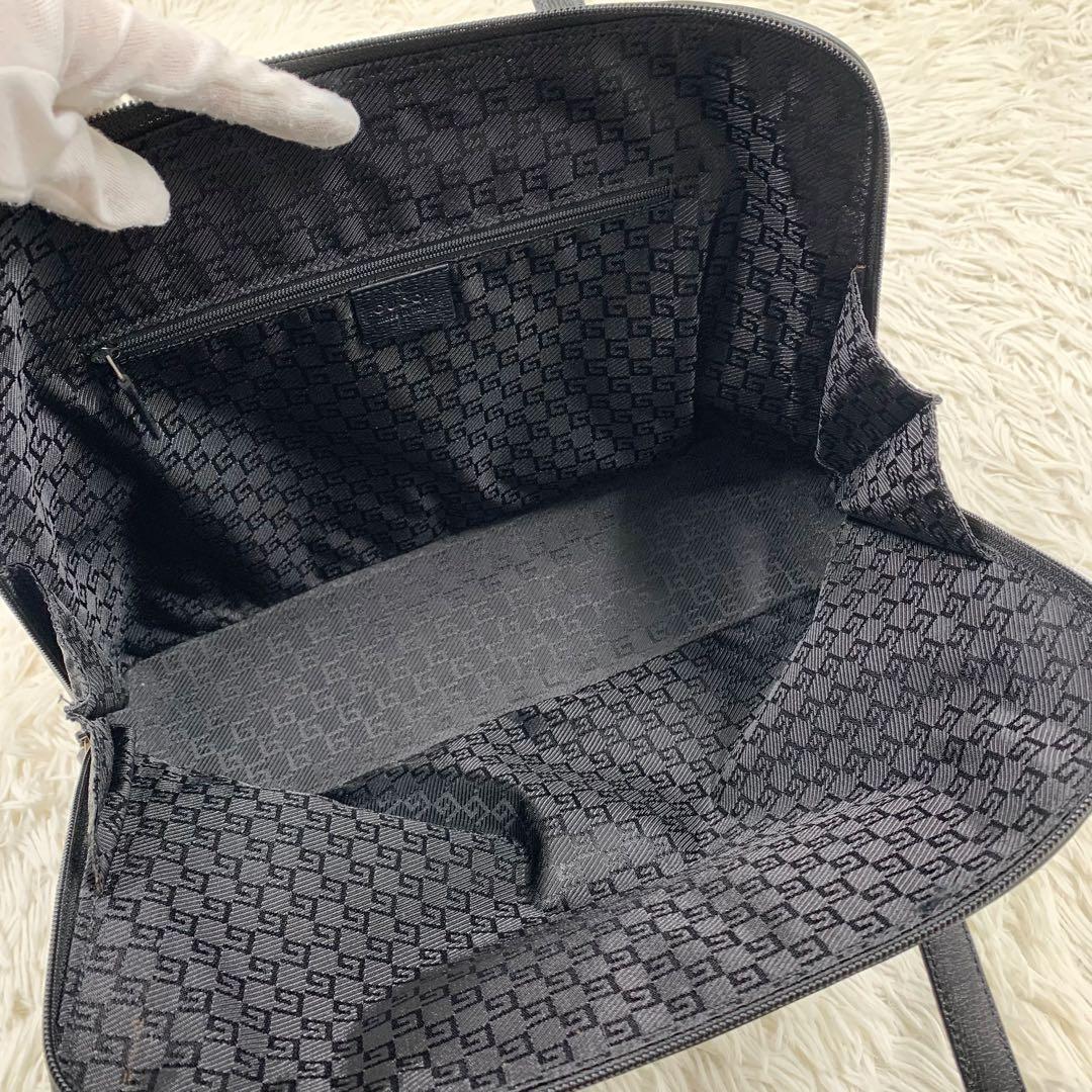 【✨極美品✨】グッチ ビジネスバッグ レザー ブラック