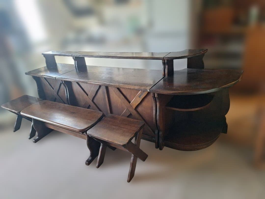 カリモク家具　ルスティック　コーナーキャビネット