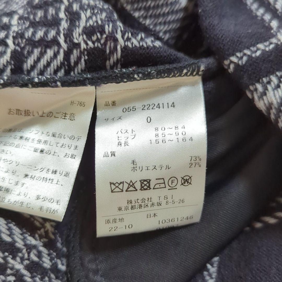 美品 パーリーゲイツ 22年モデル ニットワンピース チェック ハイネック