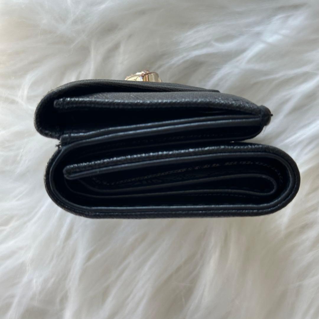 Vivienne Westwood 財布 ブラック 三つ折り レター型 レザー