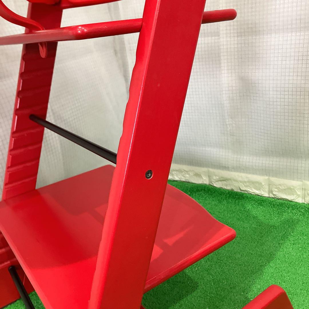 美品 ストッケ トリップトラップ レッド シリアル4 送料無料 キッズ チェア