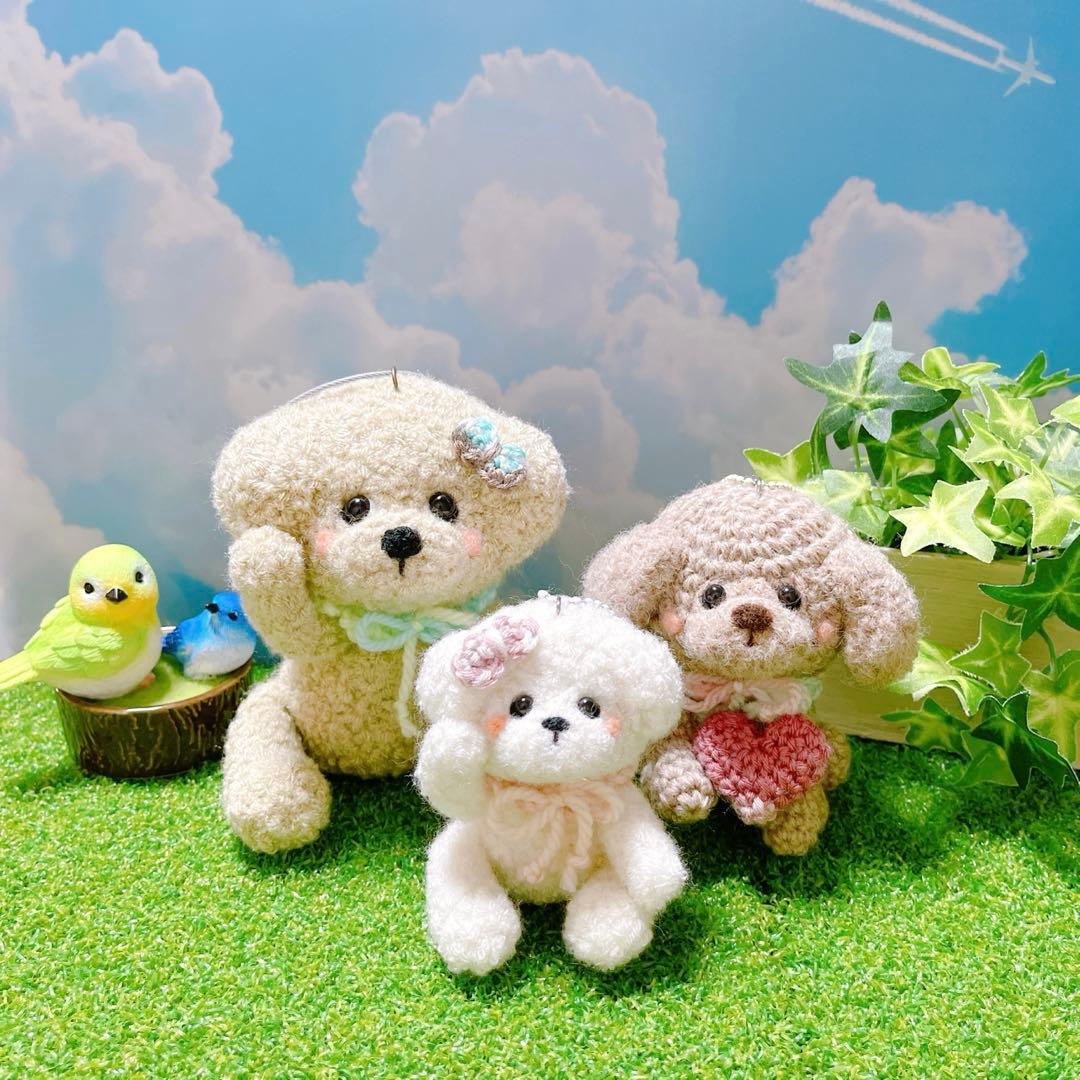あみぐるみ　ちょこんとお座り甘えんぼぷーちゃんのストラップ♡他１点