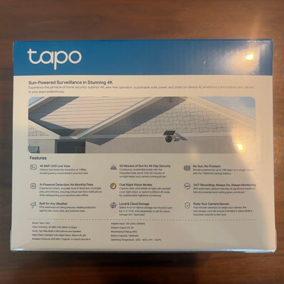 は*か様 Tapo C465 4Kソーラーパネル一体型フルワイヤレスセキュリティ