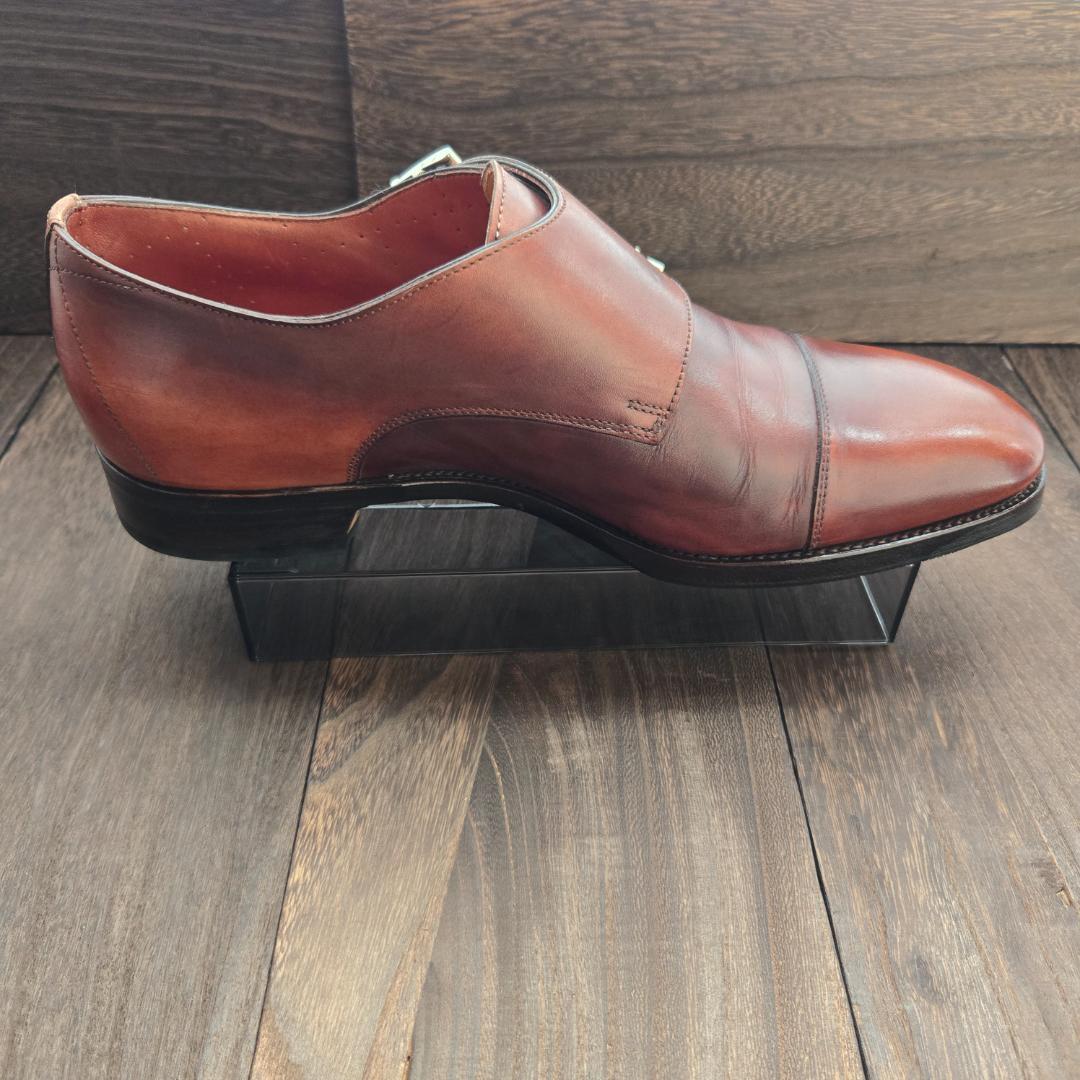【サントーニ】Santoni ダブルモンクストラップ 超美品 箱 袋付き