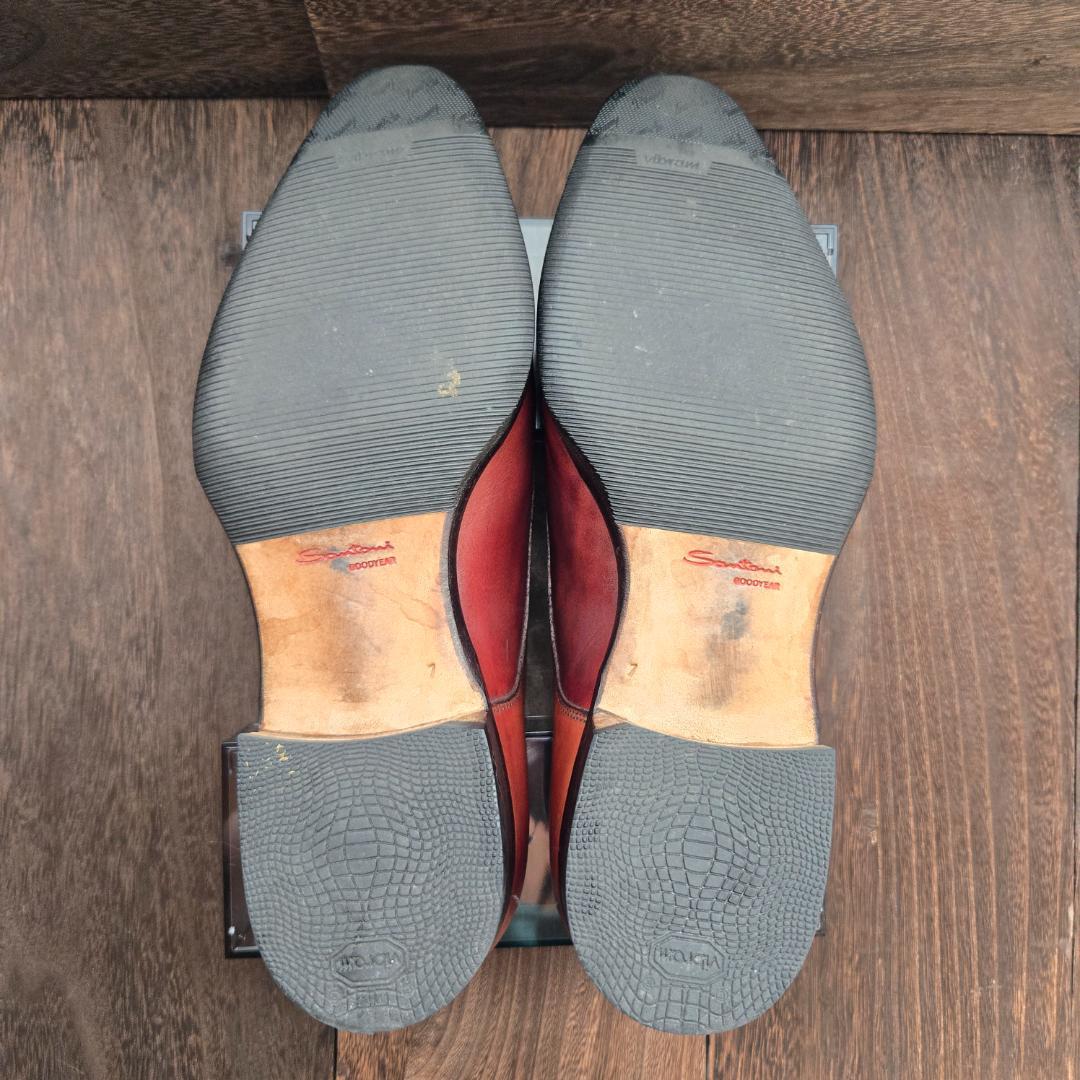 【サントーニ】Santoni ダブルモンクストラップ 超美品 箱 袋付き