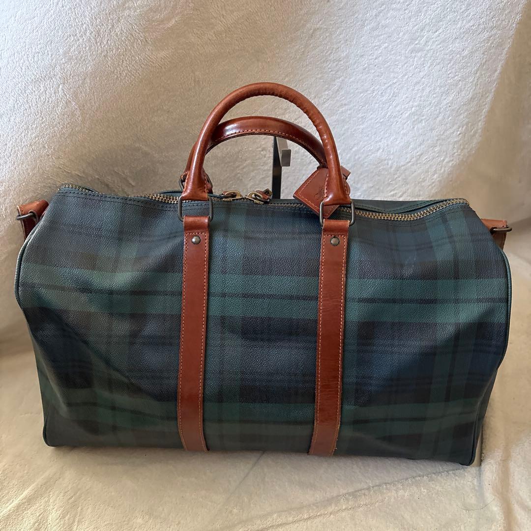 美品✨ラルフローレン ブラックウォッチ　2way ボストンバッグ　付属品