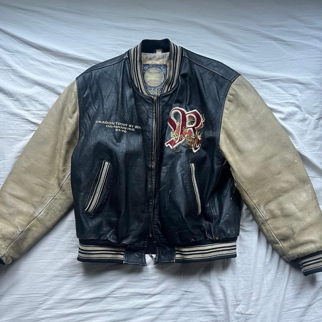 vintage - REDSKINS レザー スタジャン