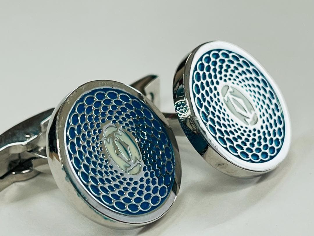 ◆Cartier カルティエ ギヨシェ 2C ロゴ モチーフ カフス