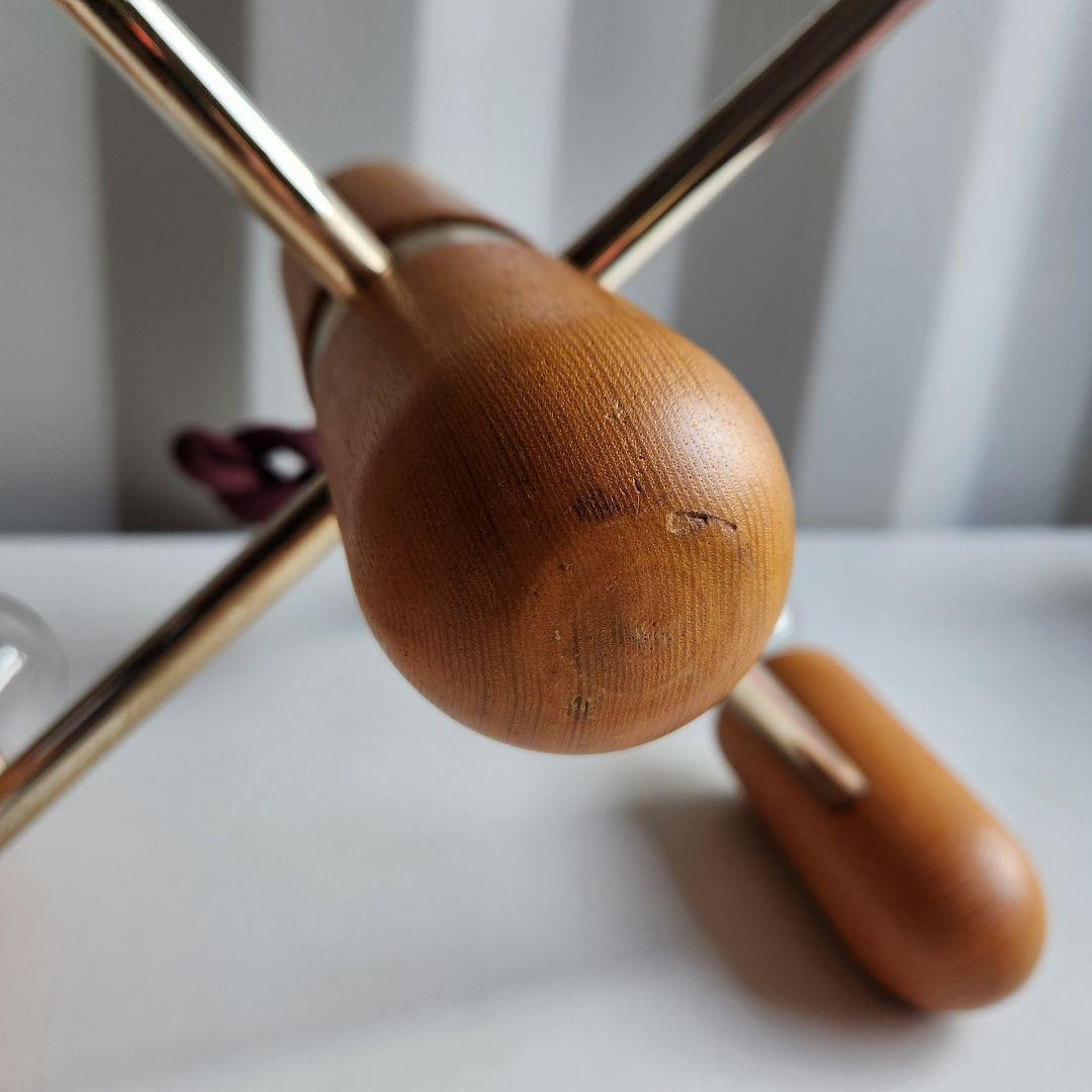 希少　ジャパンヴィンテージ　三菱電機　無垢材　4灯シャンデリア　 LK1744