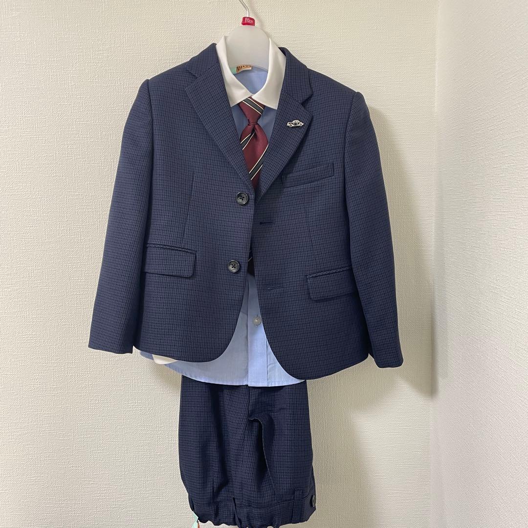 【petit main】ネイビー スーツ 110cm フォーマル　美品