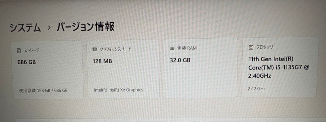 ミニ PC Intel Core i5 11th Gen指紋認証付き