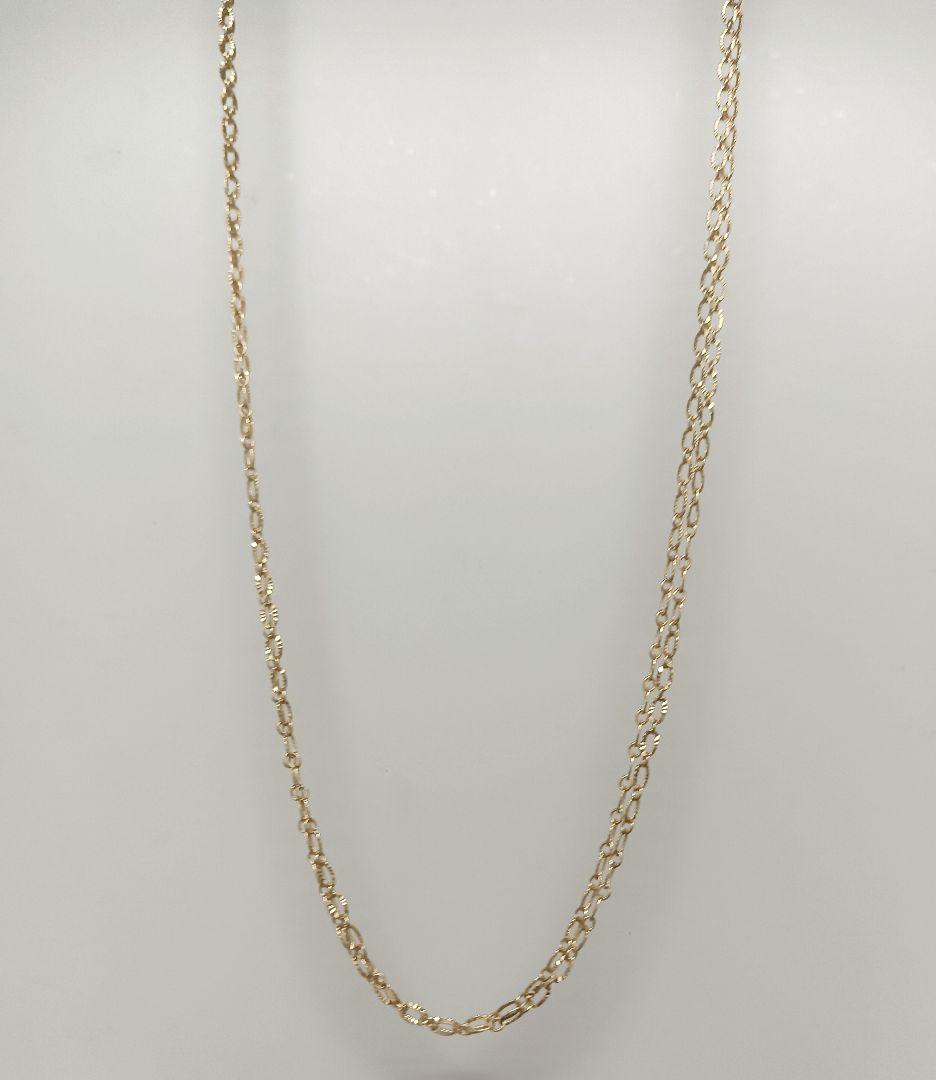 K18 ペタル２連チェーンネックレス