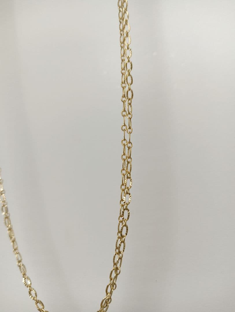 K18 ペタル２連チェーンネックレス