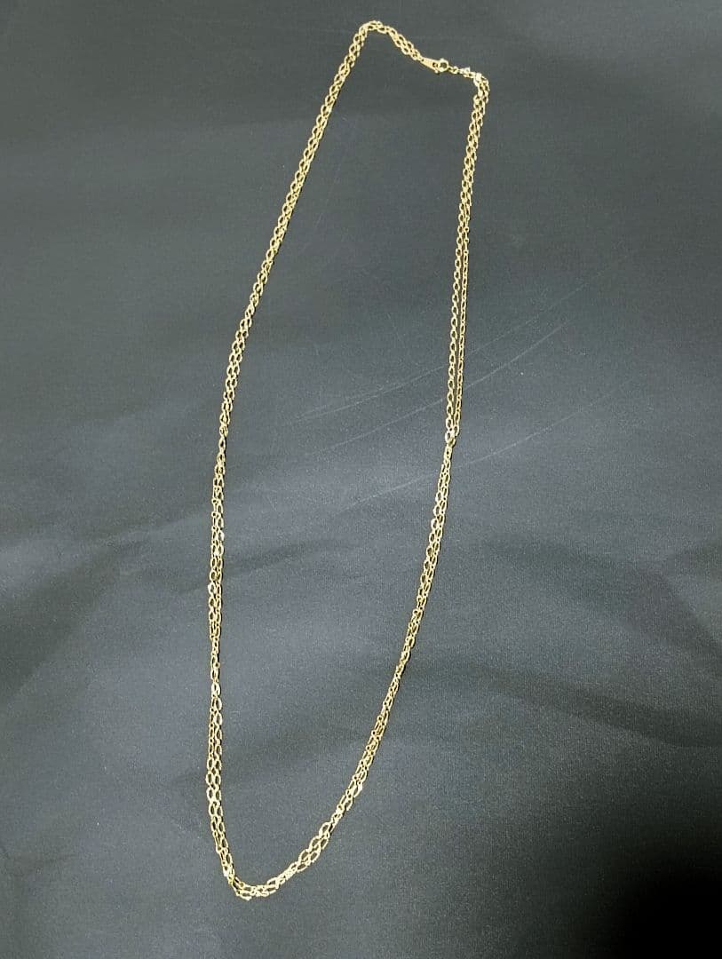 K18 ペタル２連チェーンネックレス