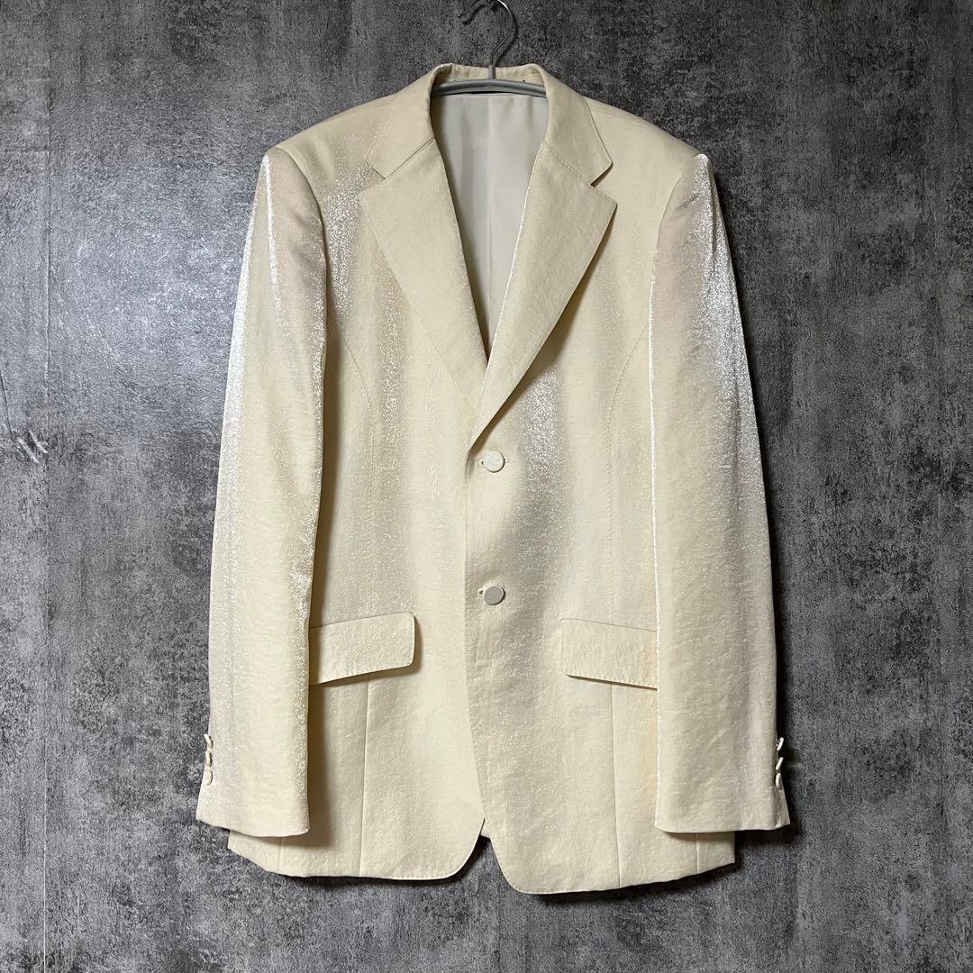 ジャンポールゴルチエ オム オブジェ【極美品】光沢スーツ セットアップ 白系