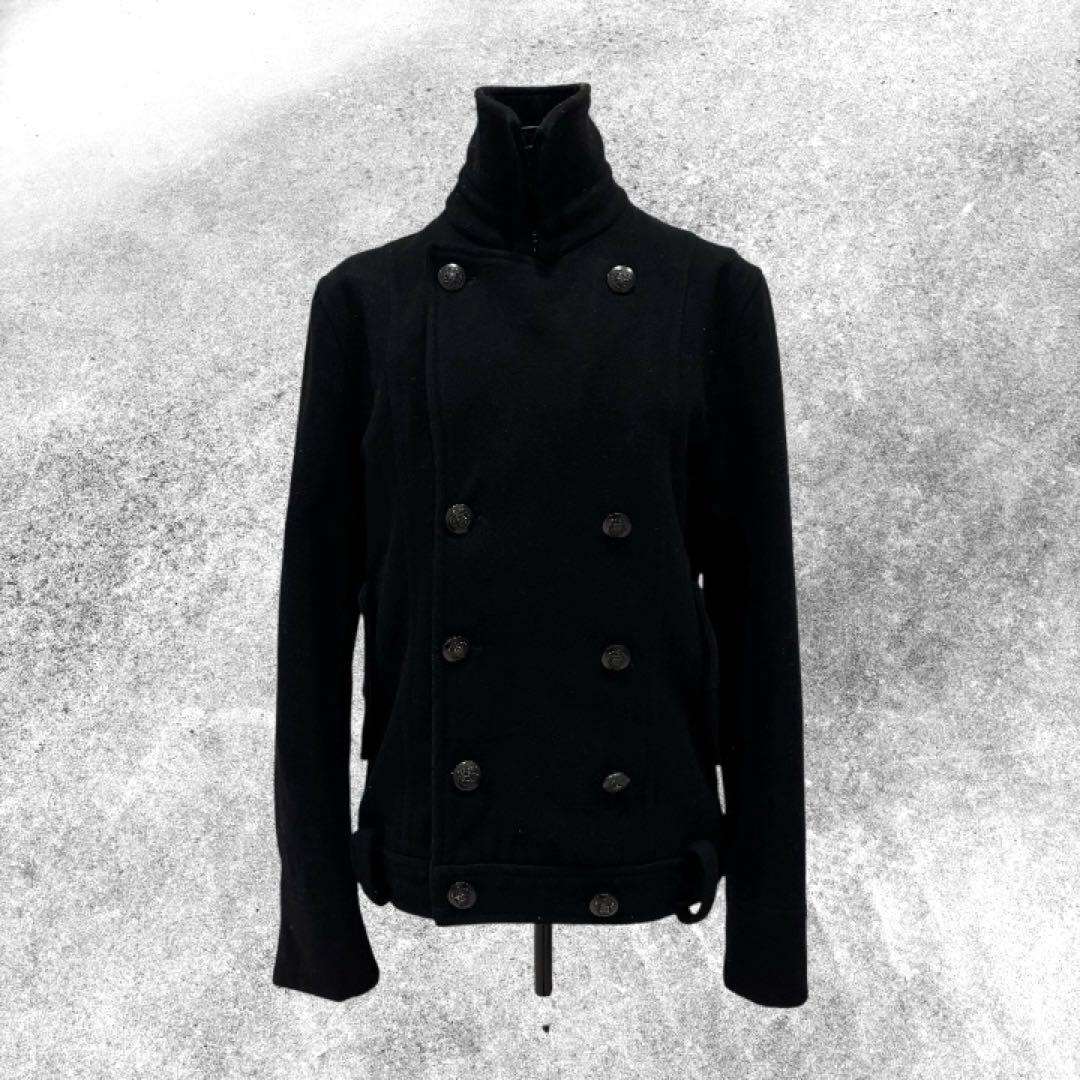 ナポレオンジャケット Pコート ウール 黒 モード お兄系 y2k