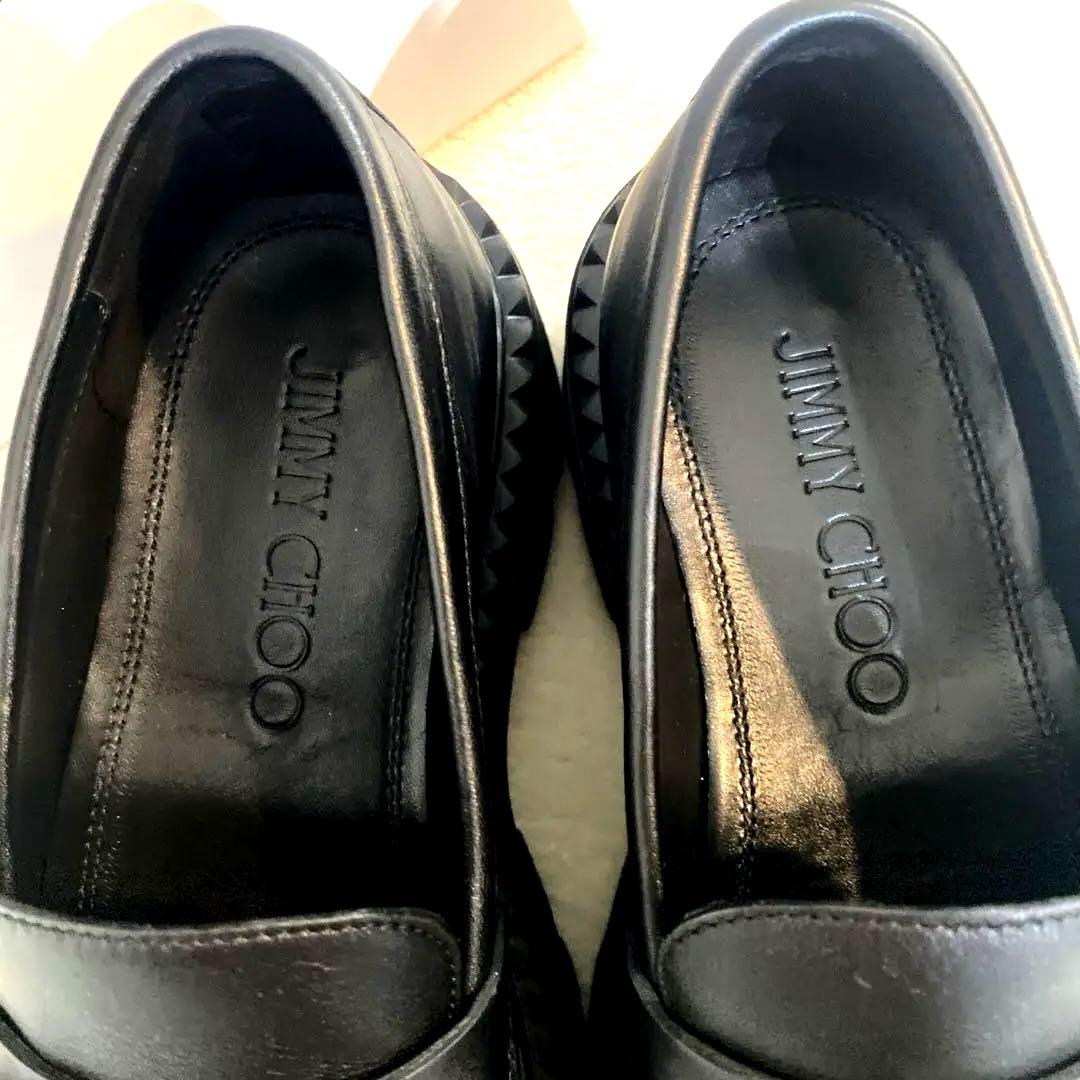 m*2様 ジミーチュウ ローファー ブラック ビジュー　BRYER プラットフォ