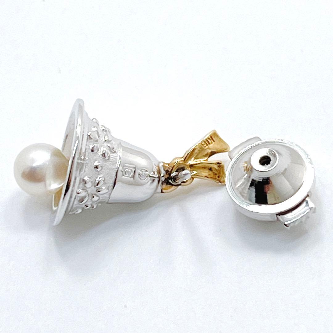 極美品✨田崎真珠　タサキ パール　K18 タイピン　ピンブローチ ベル