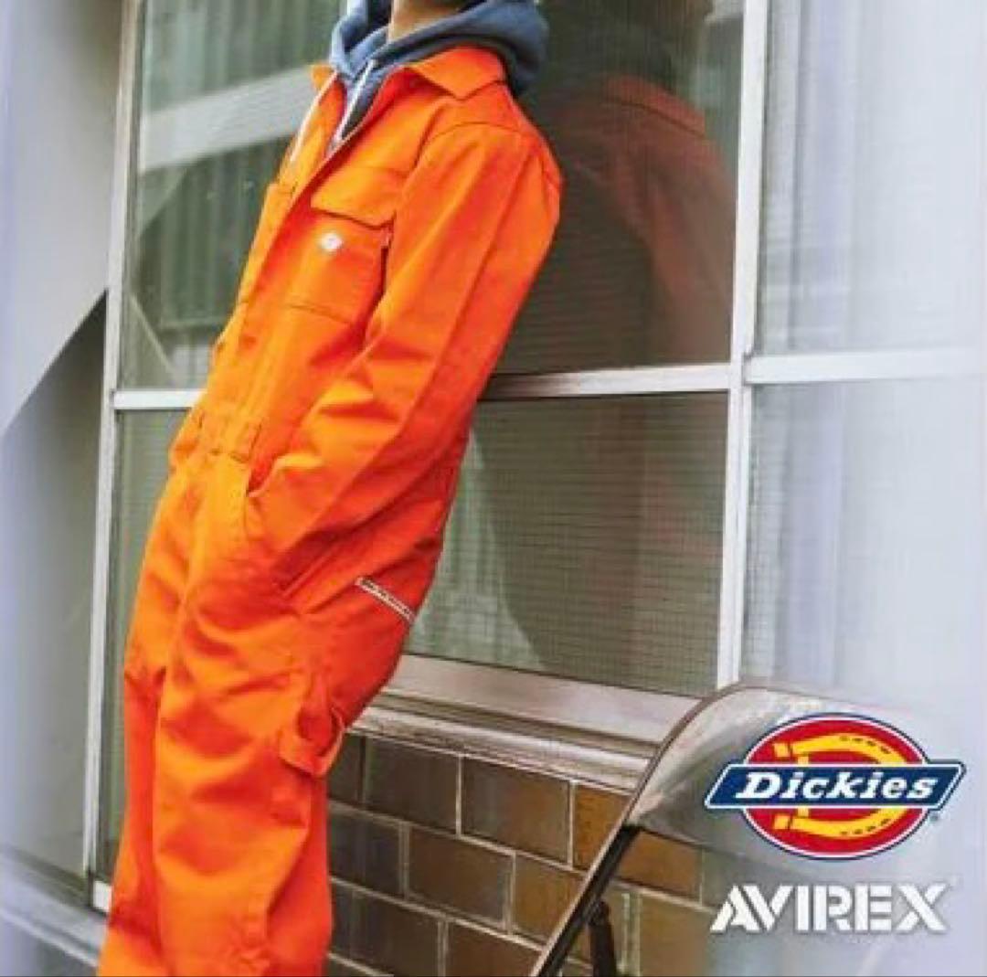 AVIREX × Dickies ジャンプスーツ ツナギ 黒 Lサイズ