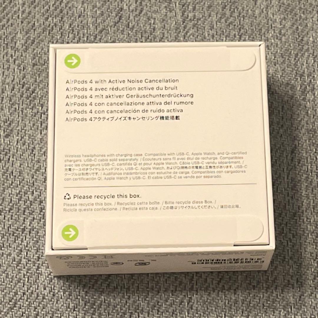 アクティブノイズキャンセリング搭載　AirPods4