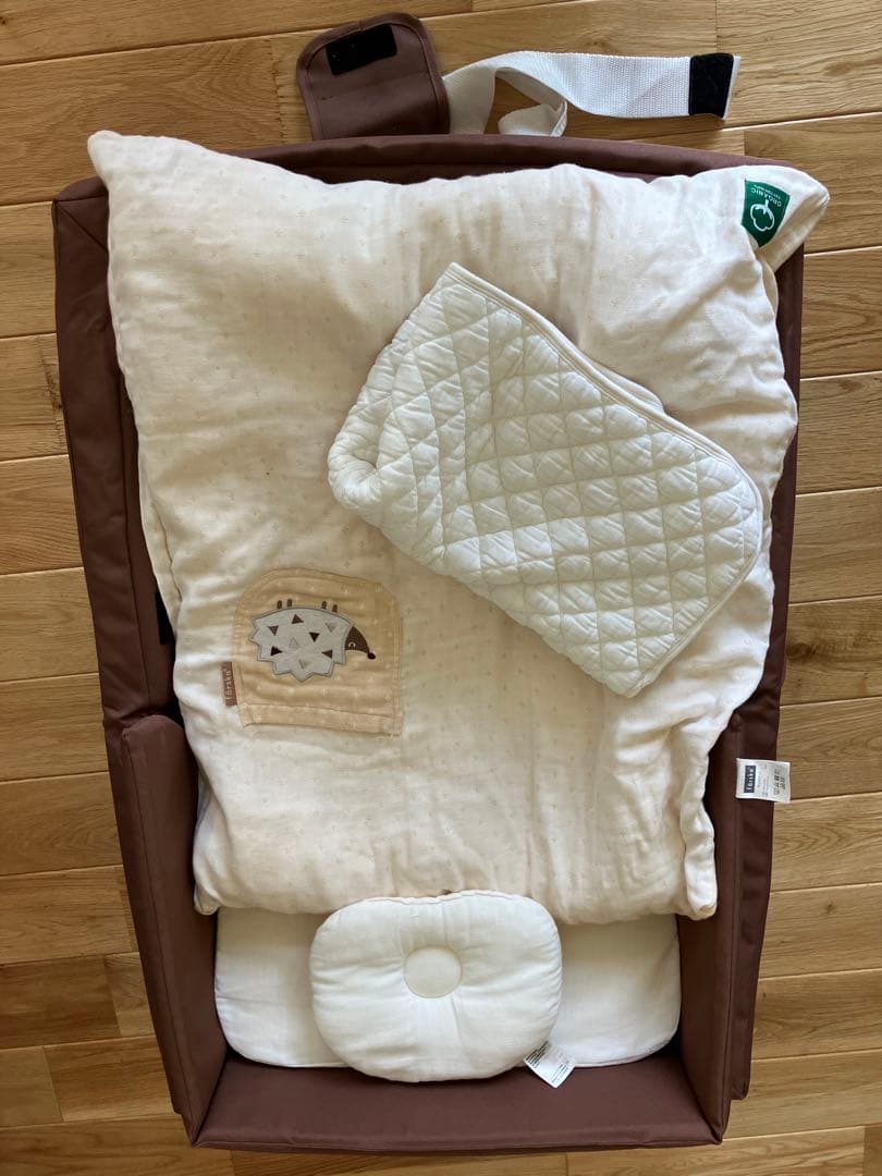 ファルスカ コンパクトベッドオーガニック一式 ベビーベッド布団