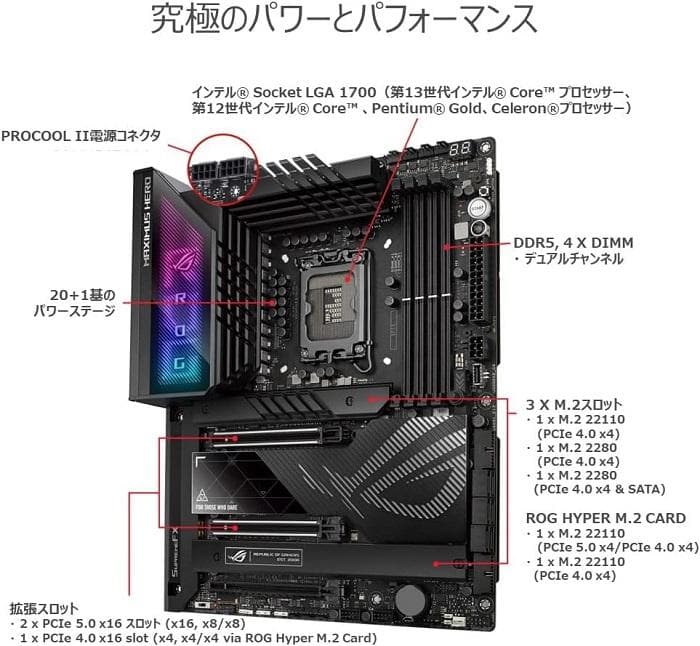 新品未開封 ASUS ROG MAXIMUS Z790 HERO LGA1700