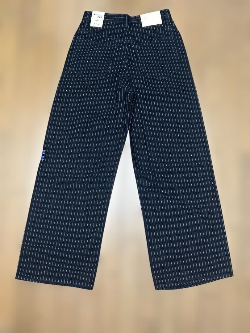 CHAMPION X ZARA ストライプ バギーフィットジーンズ　36