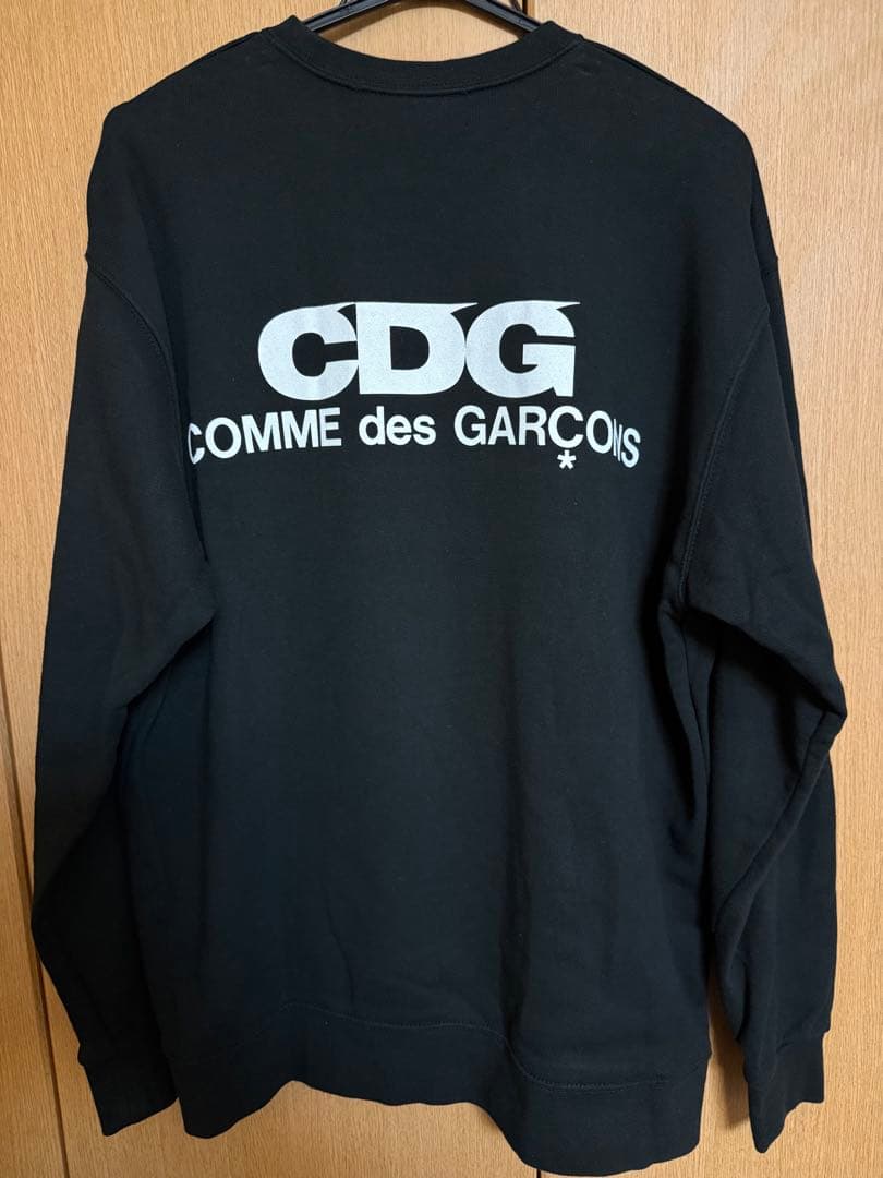 CDG LOGO CREW NECK SWEATSHIRTS ブラック