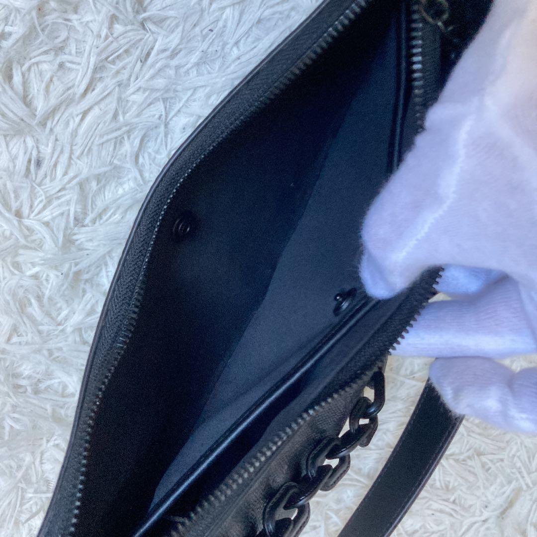 未使用級 COACH ミラ チェーンショルダー 黒 ブラック