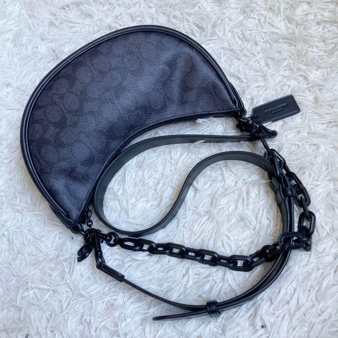 未使用級 COACH ミラ チェーンショルダー 黒 ブラック