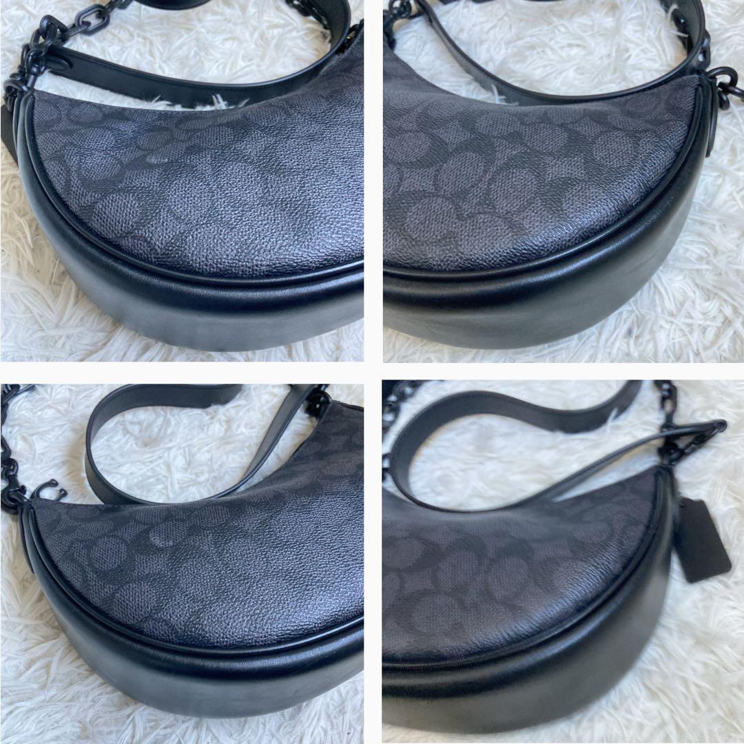 未使用級 COACH ミラ チェーンショルダー 黒 ブラック