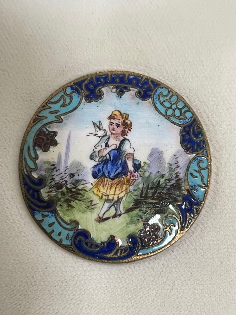 たかまま様　⬇️【希少】アンティーク エナメル手書き　ボタン