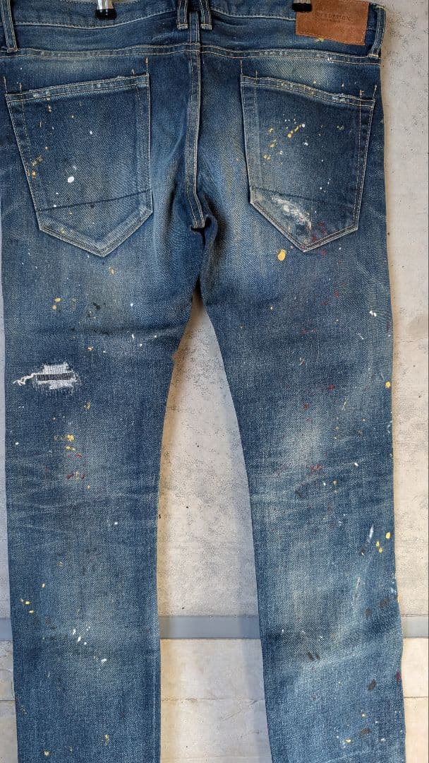 32インチ OVERDESIGN ダメージ スキニー デニム オーバーデザイン