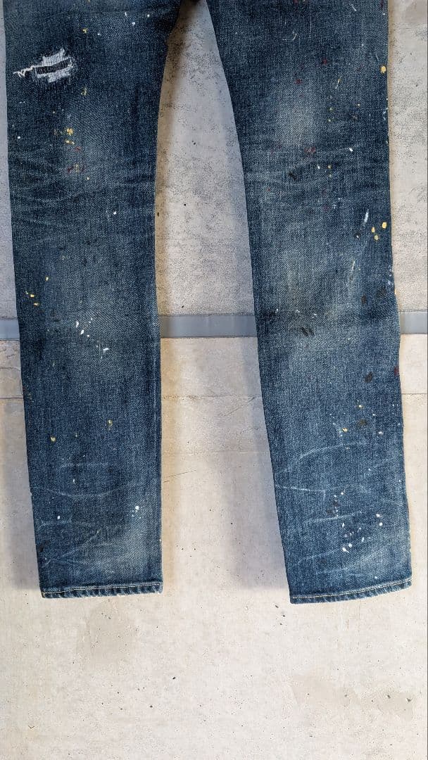 32インチ OVERDESIGN ダメージ スキニー デニム オーバーデザイン