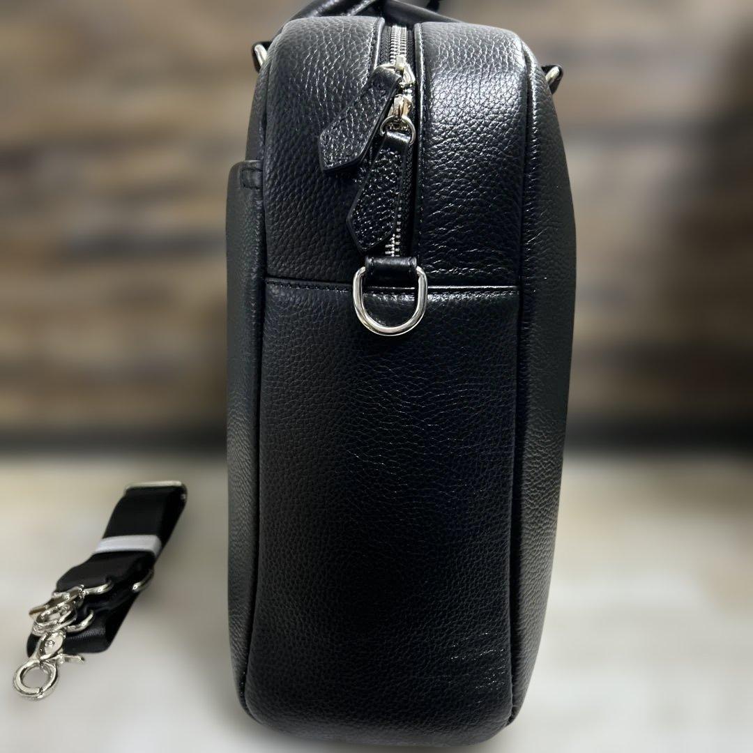 MURA ムラ/ブリーフケース/ビジネスバッグ/本革. ブラック　未使用