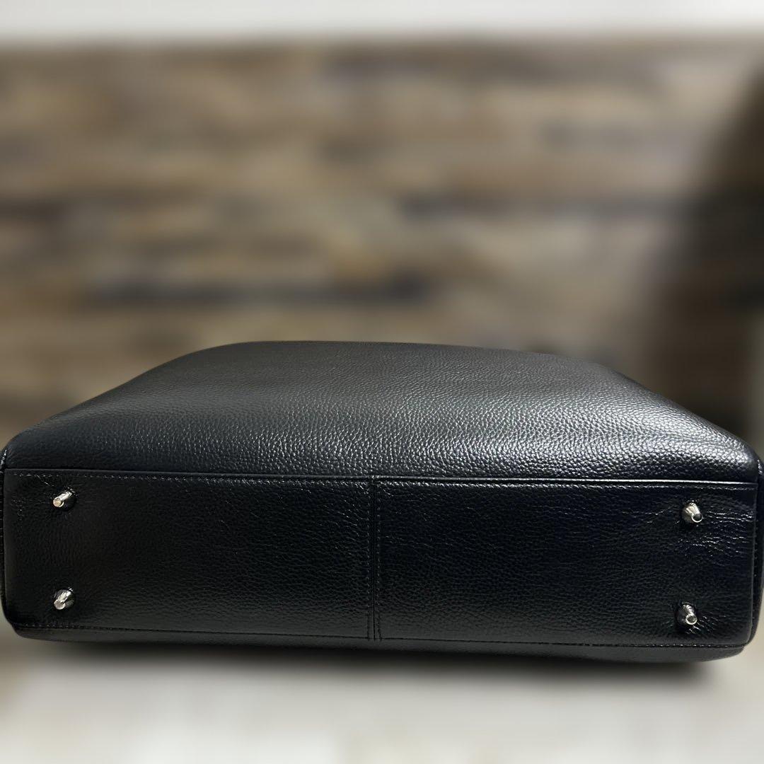 MURA ムラ/ブリーフケース/ビジネスバッグ/本革. ブラック　未使用