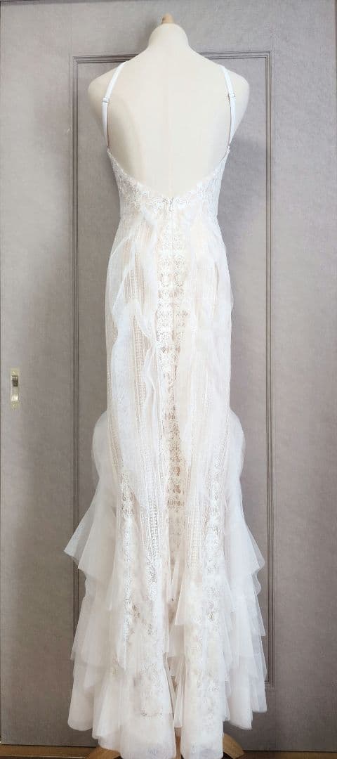 【BCBGMAXAZRIA】レースとチュールが素敵な美シルエット ロングドレス☆