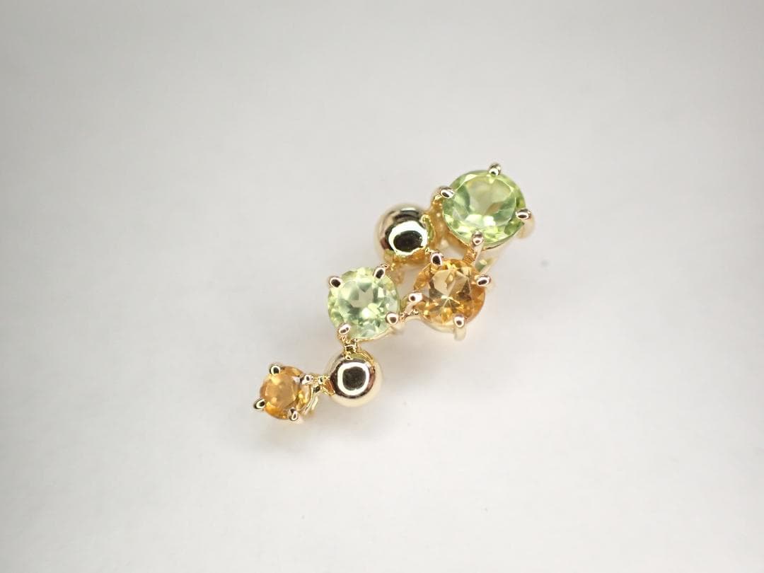 7/美品 タサキ 田崎真珠 K18 ペリドット シトリン ペンダントトップ