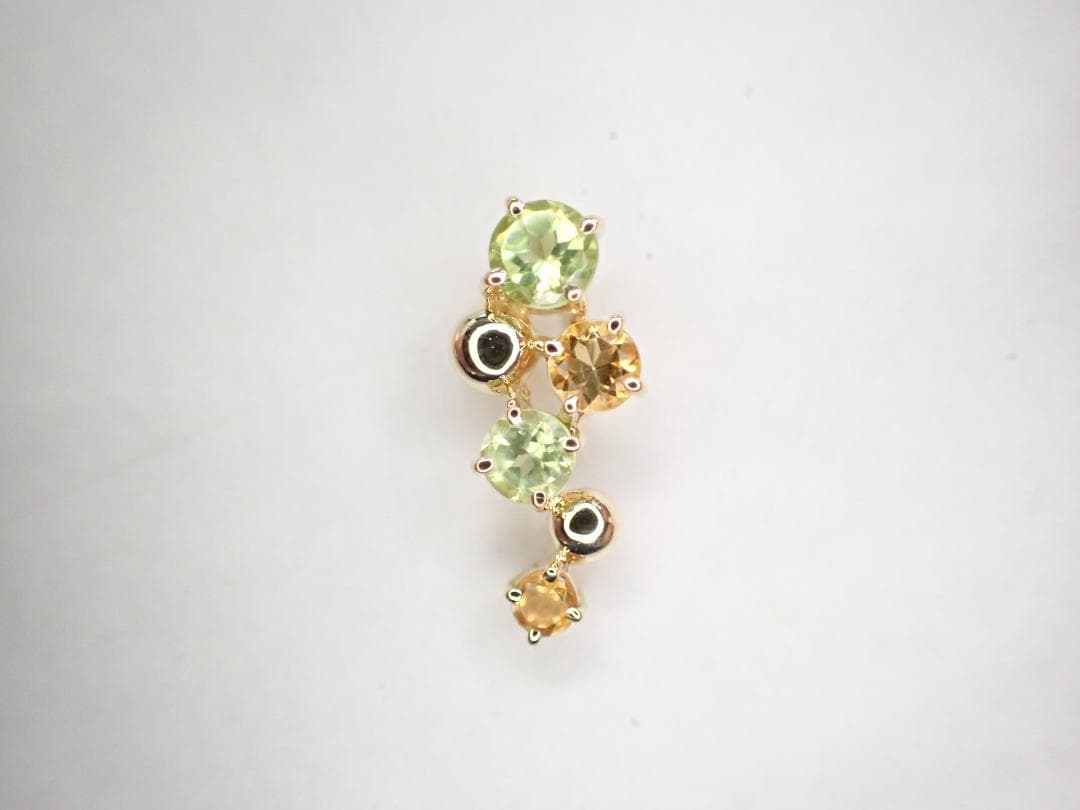 7/美品 タサキ 田崎真珠 K18 ペリドット シトリン ペンダントトップ