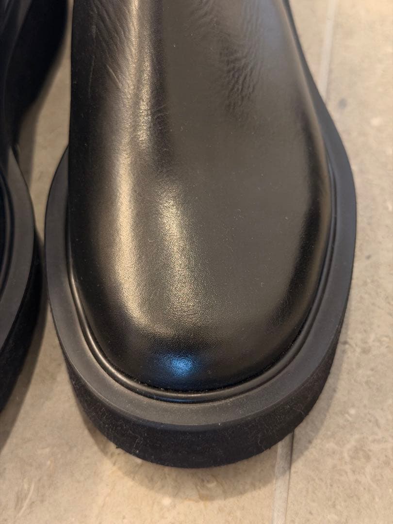 YOAK JANE 41 ブラック レザー スリッポンサンダル サボ