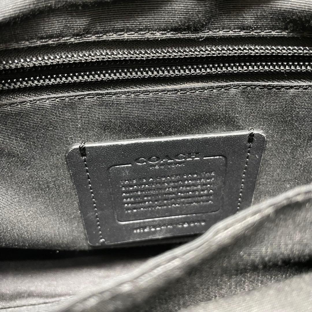 よ*ー様 COACH ブラック レザー ショルダーバッグ